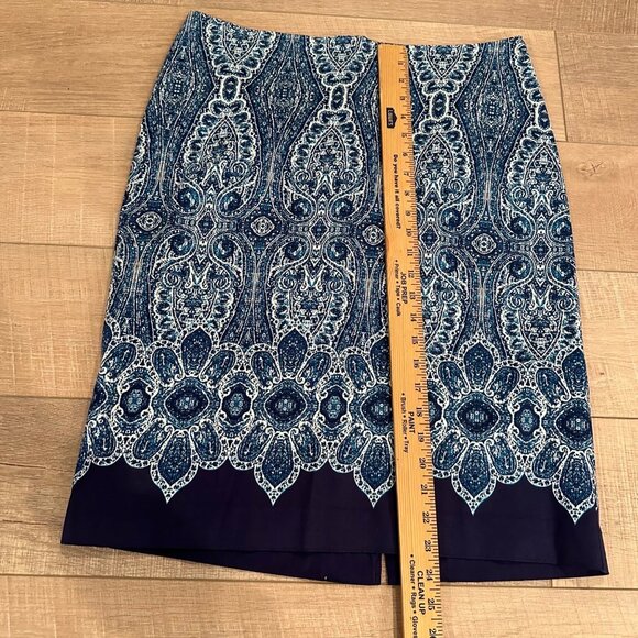 TALBOTS WOMENS BLUE PULL ON SKIRT SIZE 12 - Picture 3 of 8
